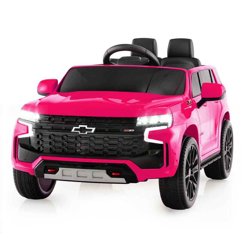 Kids Ride On Car Truck 12V Licensed Chevrolet Tahoe Battery Powered Electric SUV Car with Remote Control Light Music