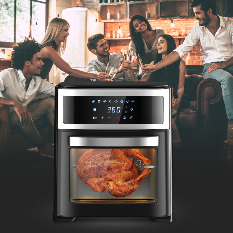 13.7QT 1700W 8-in-1 Air Fryer Oven with Smart Touch Screen & 9 Accessories