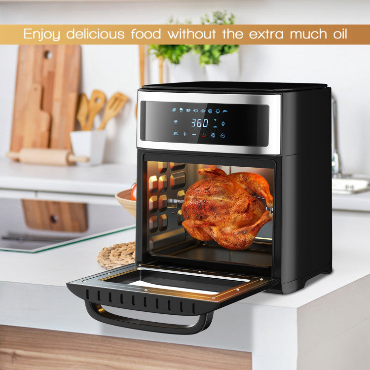 13.7QT 1700W 8-in-1 Air Fryer Oven with Smart Touch Screen & 9 Accessories