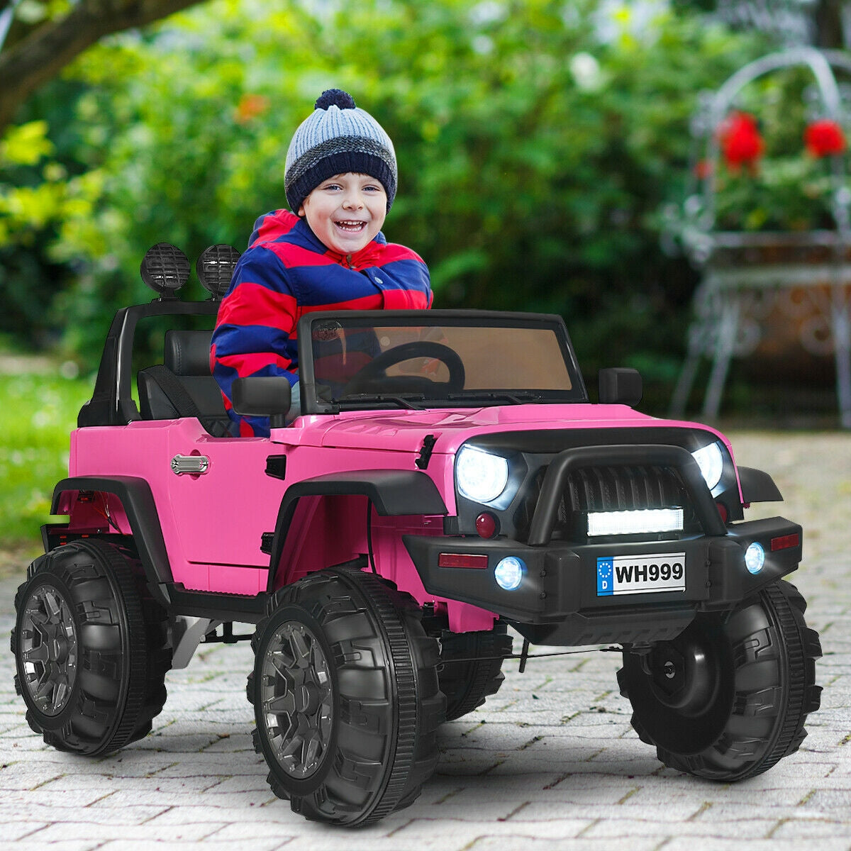 12V Kids Ride-On Truck with Remote Control and Safety Belt