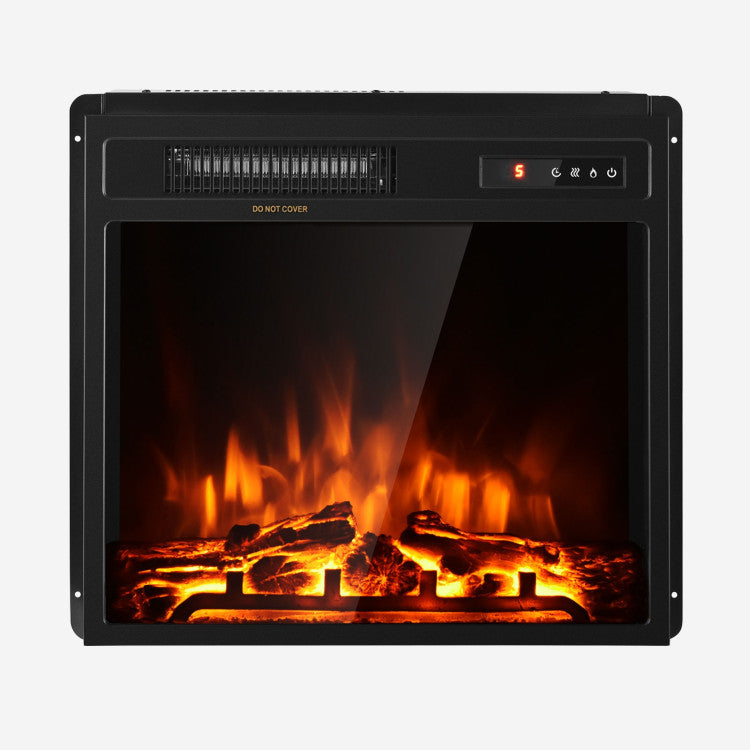 18 Inch 1500W Electric Fireplace Freestanding Heater with Remote Control