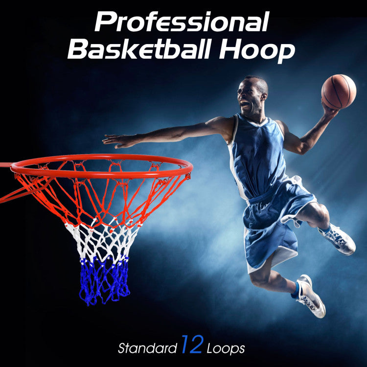 18 Inch Wall Mounted Replacement Basketball Rim with Net