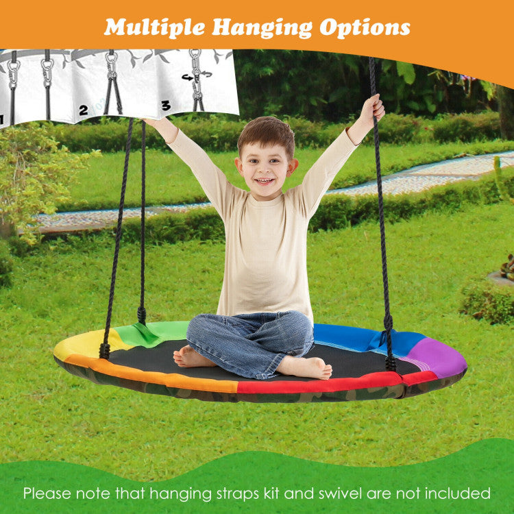 2-Pack Saucer Tree Swing Seat Replacement with Adjustable Ropes (without Stand)