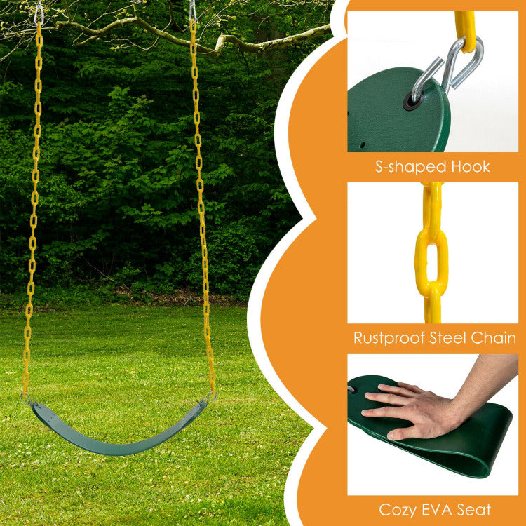 2-Pack Saucer Tree Swing Seat Replacement with Adjustable Ropes (without Stand)