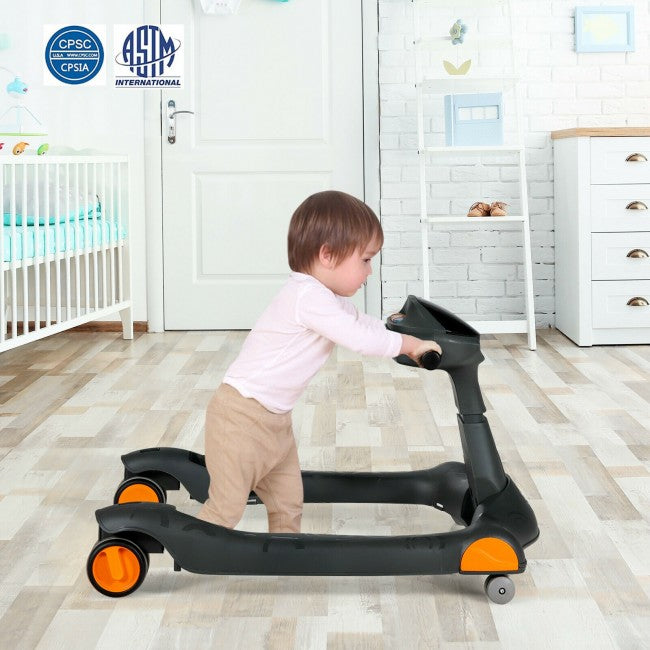2-in-1 Foldable  Baby Activity Walker with Adjustable Height and Speed