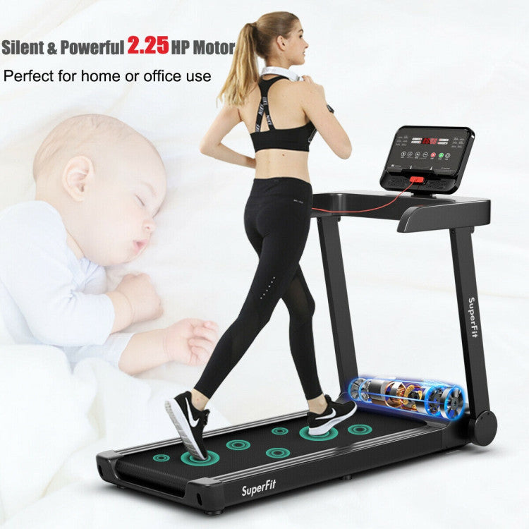 2.25 HP Electric Treadmill Running Machine with Smart App Control and LED Display