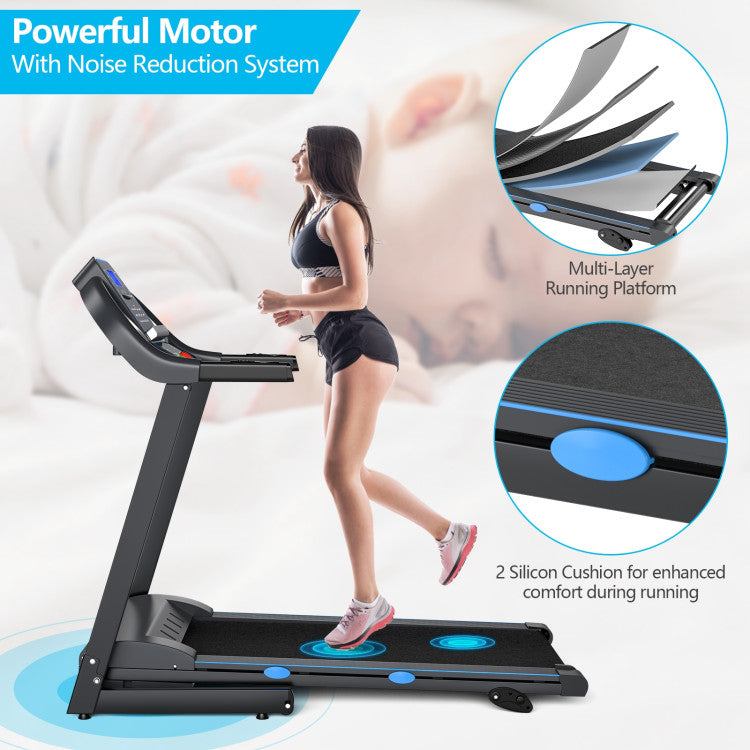 2.25 HP Folding Electric Motorized Power Treadmill with Backlit LCD Display