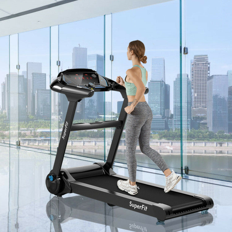 2.25HP Folding Treadmill with Bluetooth Speaker and LED Display