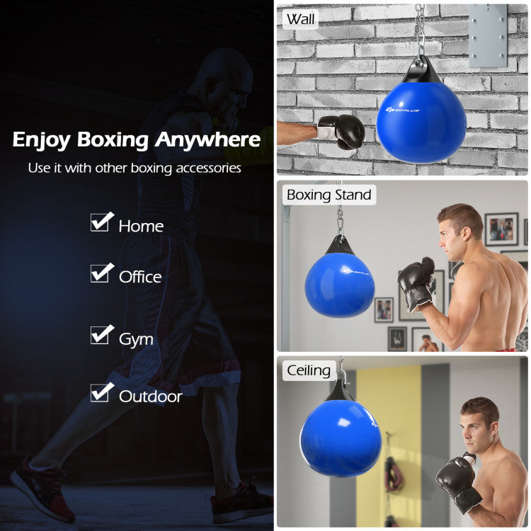 21 Inch Water Punching Bag with Adjustable Metal Chain and Accessories