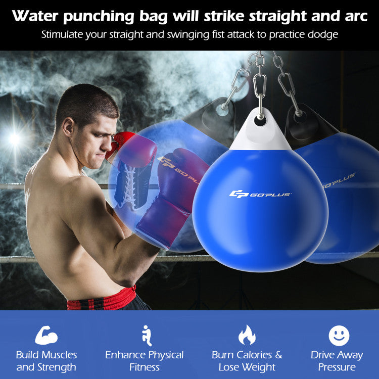 21 Inch Water Punching Bag with Adjustable Metal Chain and Accessories