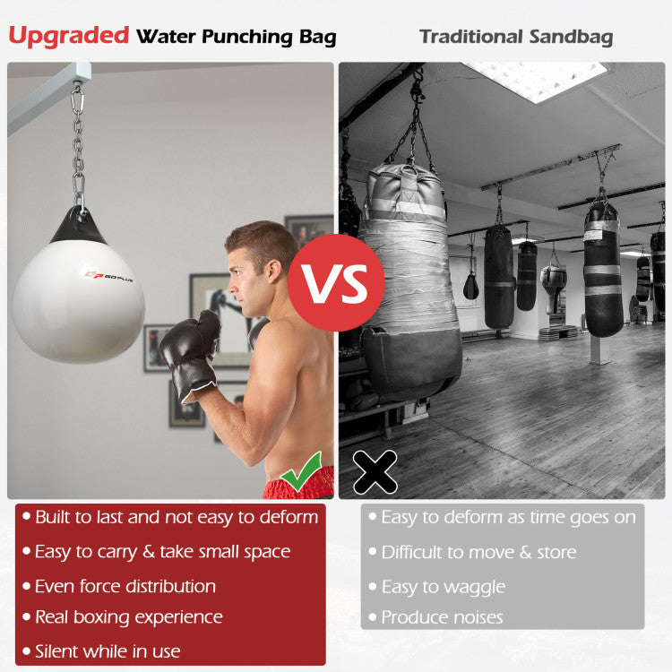 21 Inch Water Punching Bag with Adjustable Metal Chain and Accessories