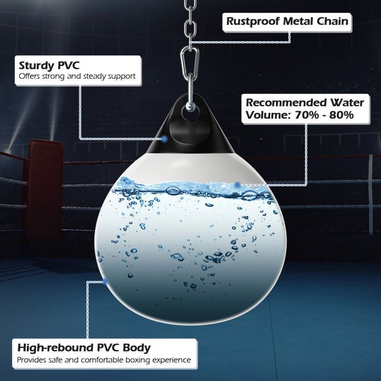 21 Inch Water Punching Bag with Adjustable Metal Chain and Accessories