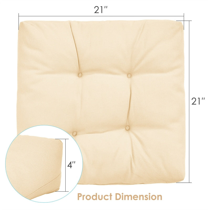 21" x 21" Patio Chair Seat Cushion for Indoor and Outdoor