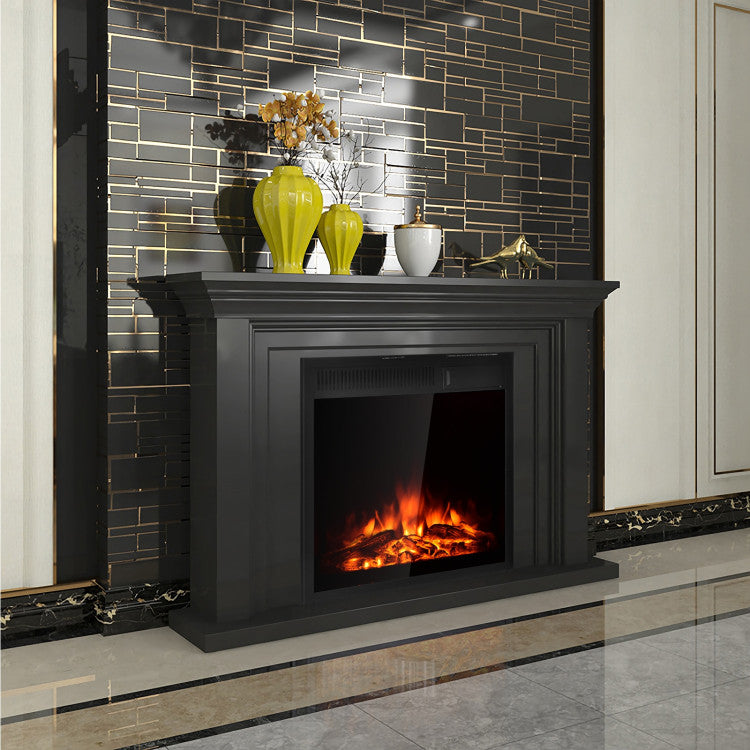 22.5 Inch Electric Fireplace Insert Freestanding & Recessed Heater with Remote Control