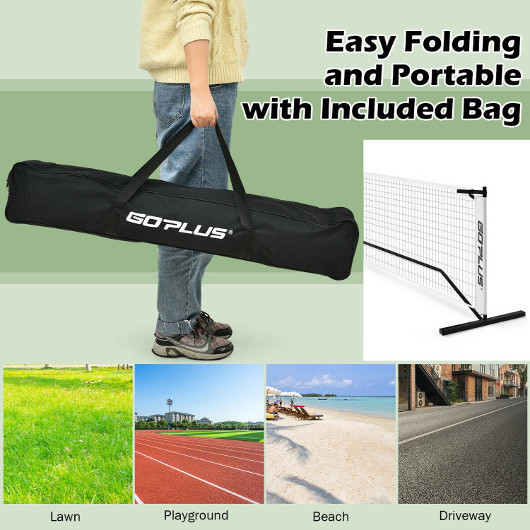22 Feet Portable Pickleball Net Set with Carry Bag for Indoor Outdoor