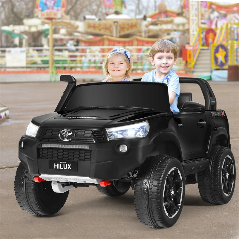 2x12V Toyota Hilux Kids Ride On Truck Car 2-Seater 4WD Car with Remote Control