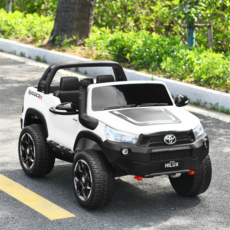 2x12V Toyota Hilux Kids Ride On Truck Car 2-Seater 4WD Car with Remote Control