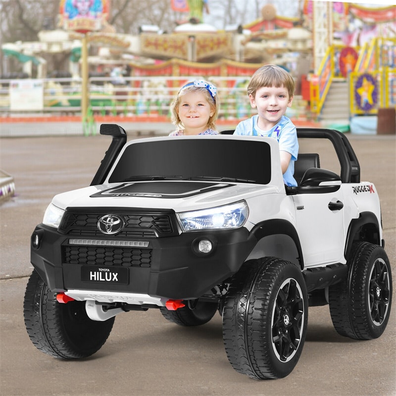 2x12V Toyota Hilux Kids Ride On Truck Car 2-Seater 4WD Car with Remote Control