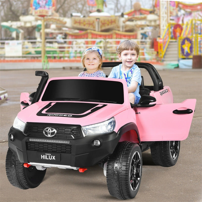 2x12V Toyota Hilux Kids Ride On Truck Car 2-Seater 4WD Car with Remote Control