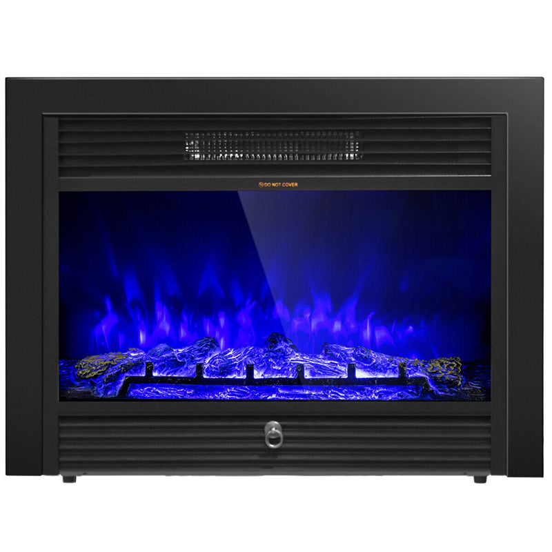 28.5" Electric Fireplace Insert 750W/1500W Freestanding Mounted Recessed Fireplace Heater with Remote Control & 3 Color Flame Adjustable