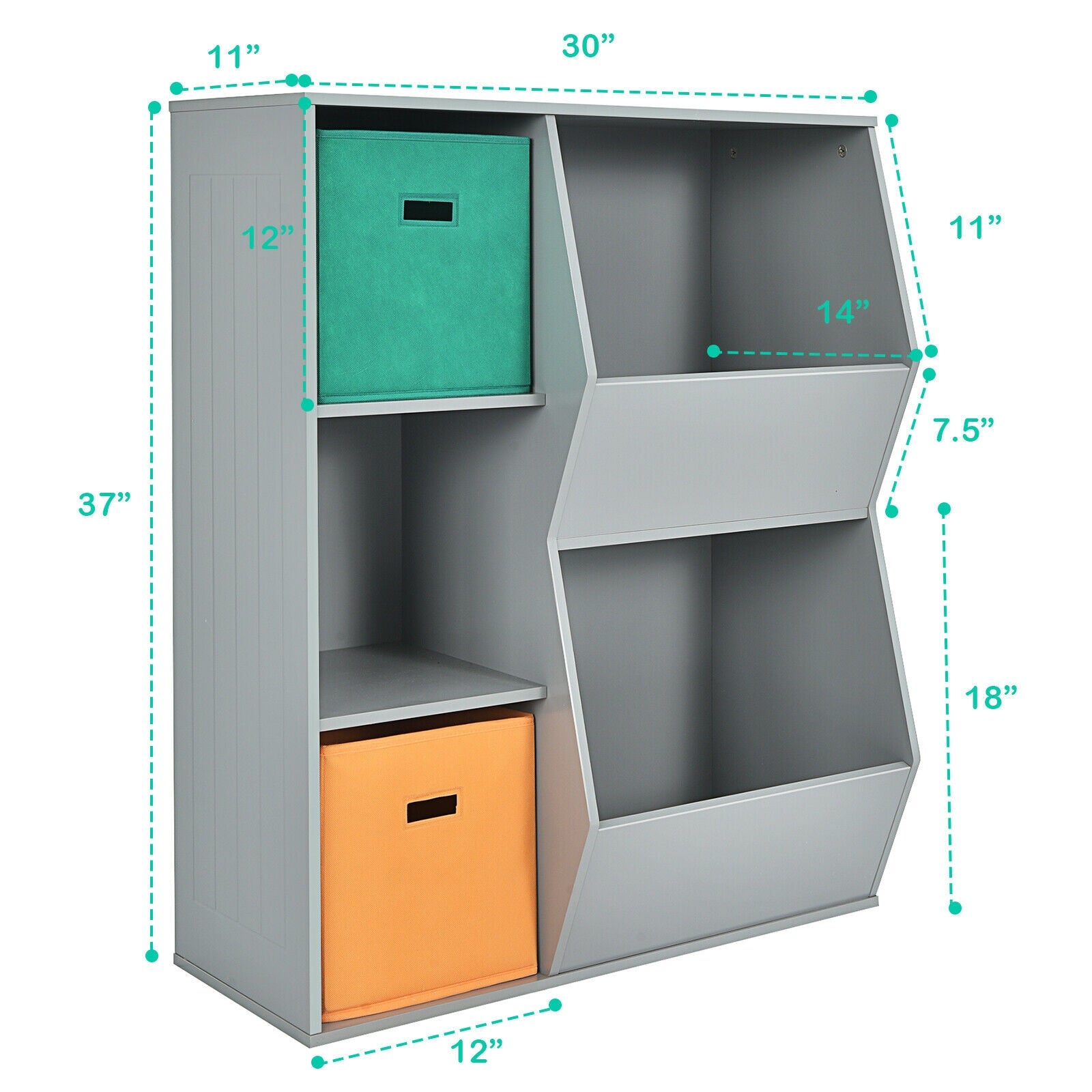 Kids Toy Storage Cabinet Shelf Organizer