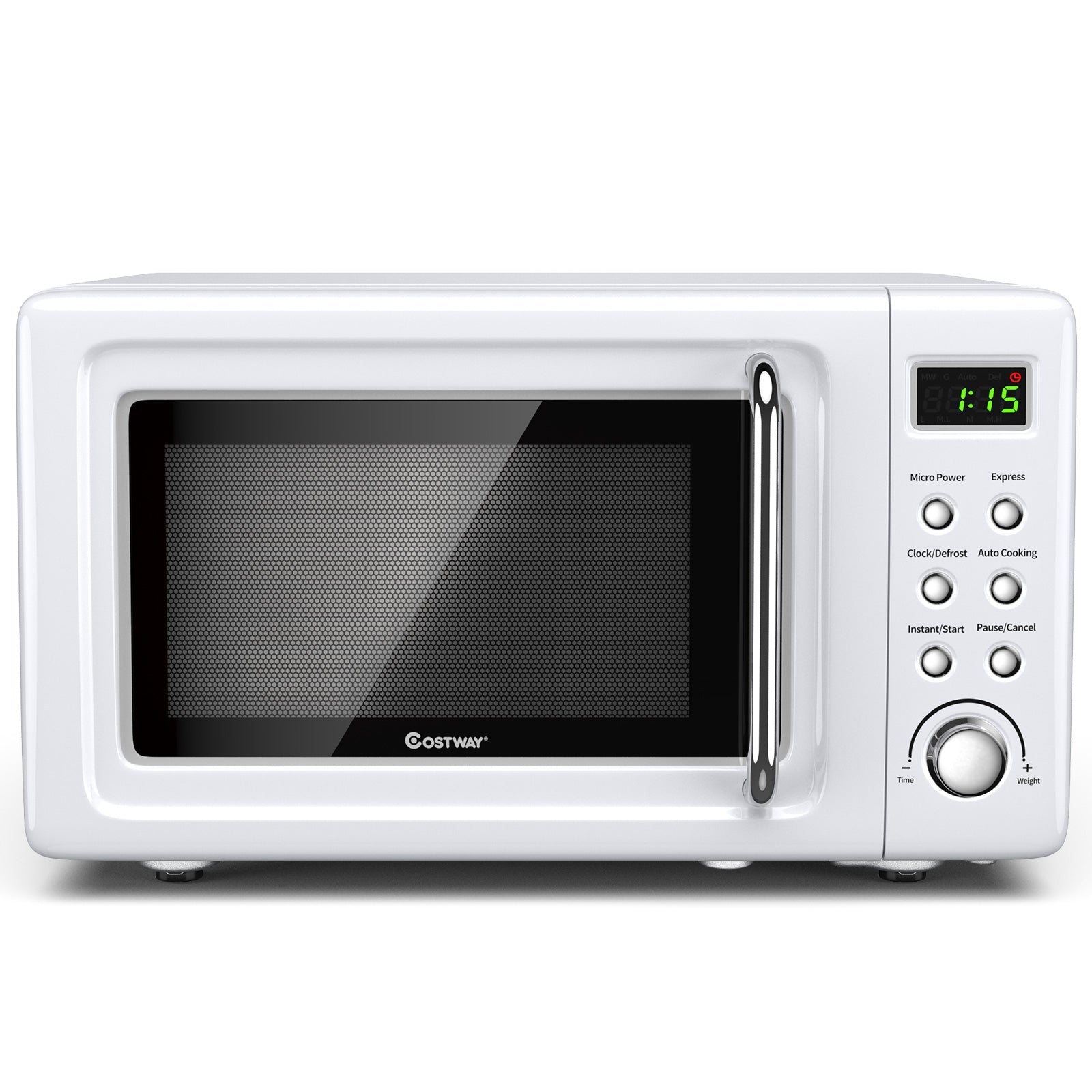 700W Countertop Microwave Oven with Auto Cooking Function and Child Lock Design