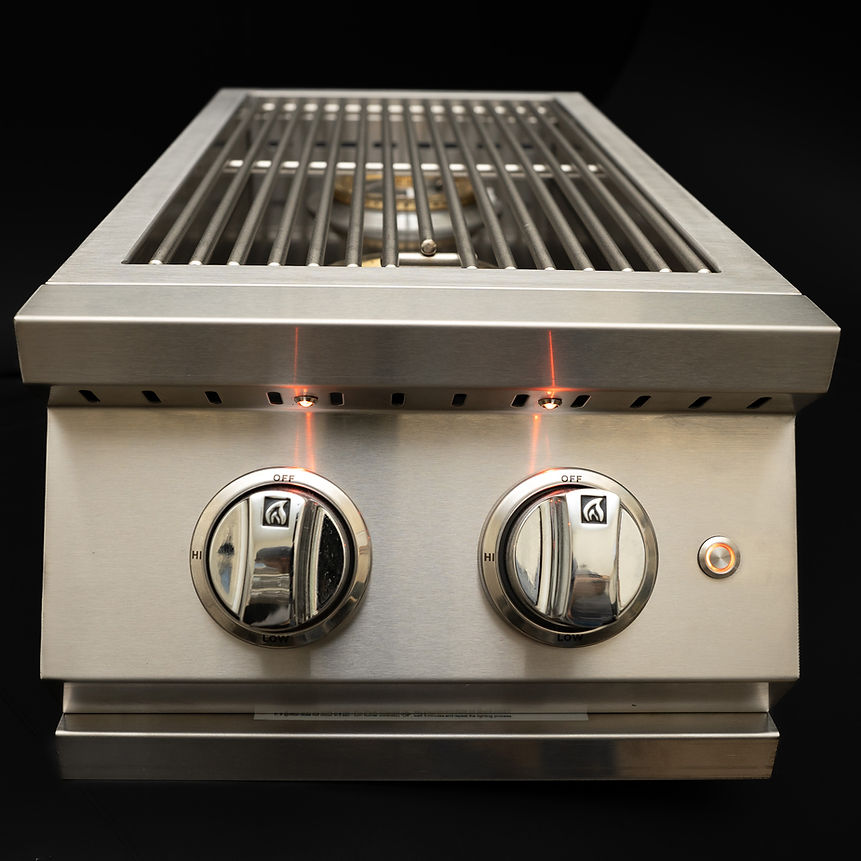 KoKoMo Grills Professional Double Side Burner with removable cover - ElitePlayPro