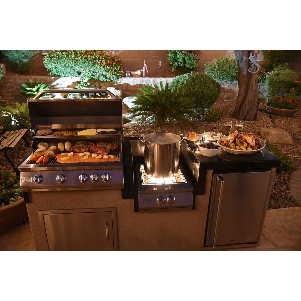 Power Burner 4 Burner 32 inch Built-In Barbeque Grill Island Kitchen Package - ElitePlayPro