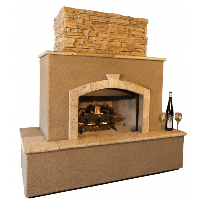 Tuscan 6' Outdoor Fireplace with Log Set for LP or NG access door for Tank