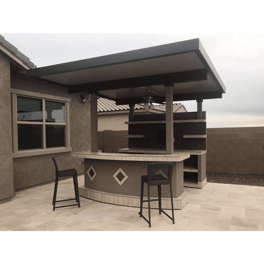 Key Largo Outdoor Kitchen With Built In BBQ Grill With 12 x 14 Patio Cover - ElitePlayPro