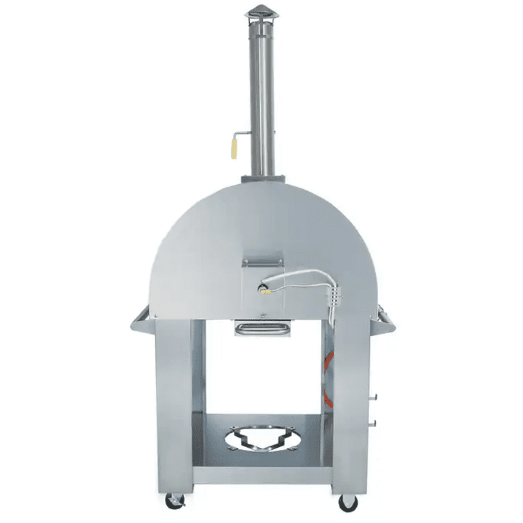 KoKoMo 32 Inch Stainless Steel Dual Fuel Pizza Oven: Gas & Wood Fired - ElitePlayPro