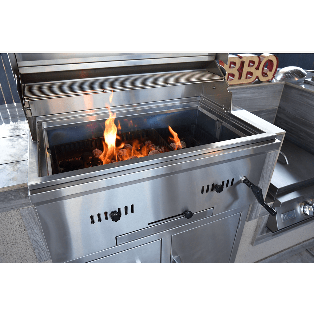 KoKoMo 32-Inch Stainless Steel Built-In Charcoal BBQ Grill - ElitePlayPro