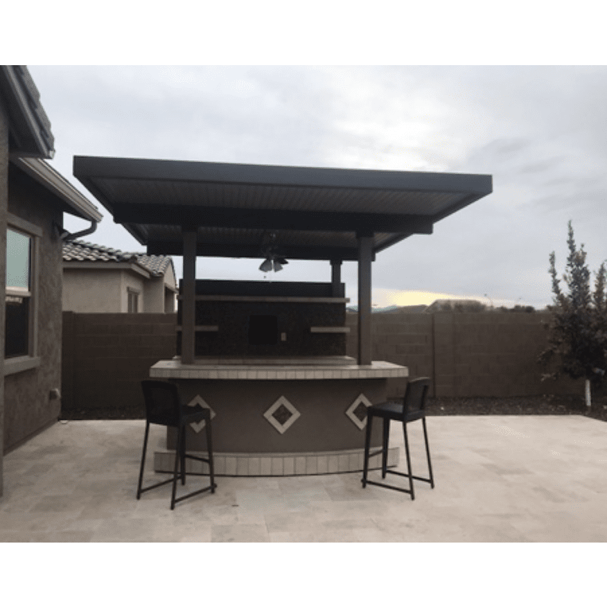 Key Largo Outdoor Kitchen With Built In BBQ Grill With 12 x 14 Patio Cover - ElitePlayPro