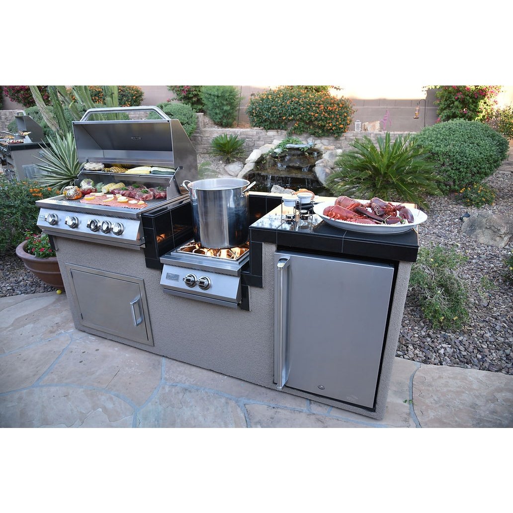 Power Burner 4 Burner 32 inch Built-In Barbeque Grill Island Kitchen Package - ElitePlayPro