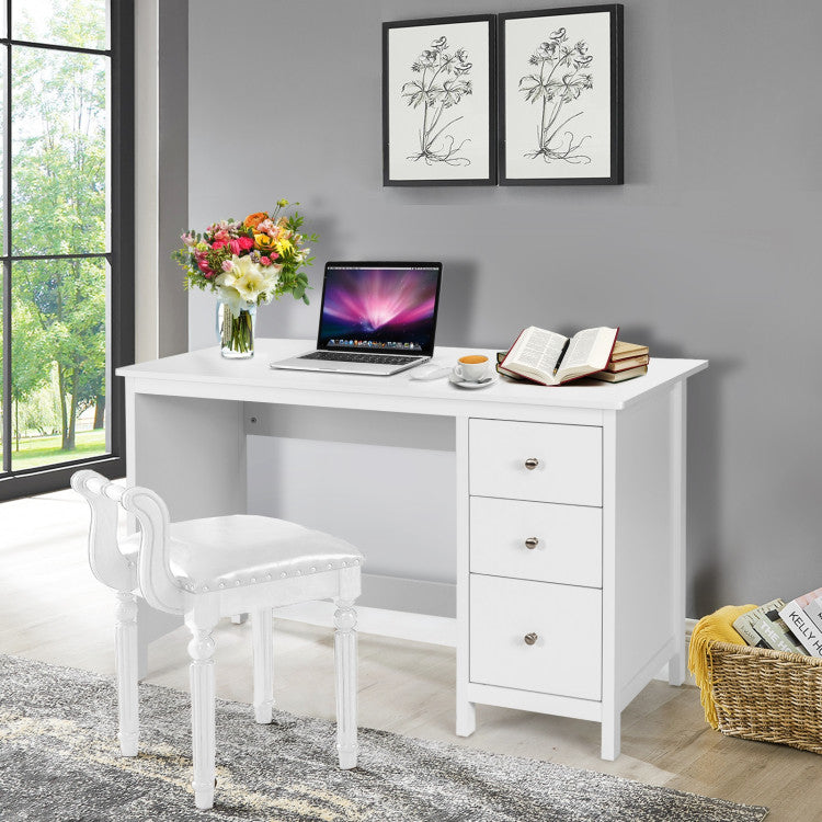 3-Drawer Computer Study Desk for Home and Office