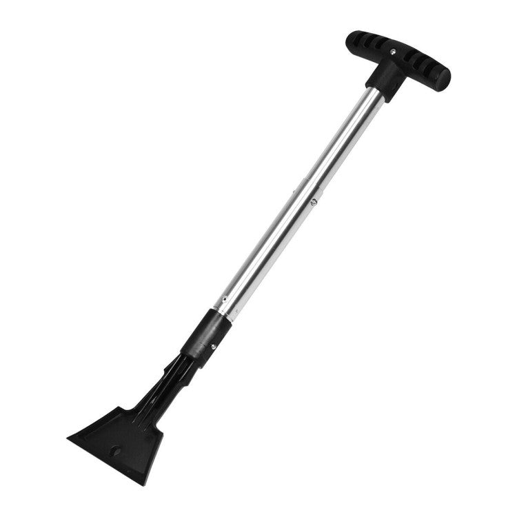 3-in-1 Adjustable Length Snow Shovel with Ice Scraper and Snow Brush