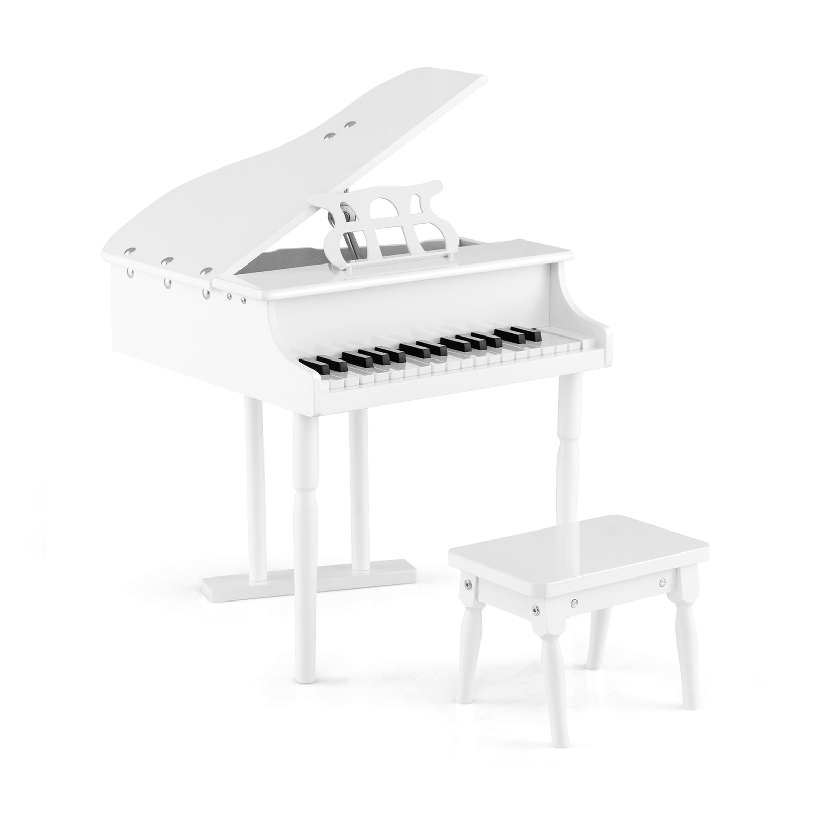 30-Key Kids Toys Piano Keyboard with Bench Piano Lid and Music Rack