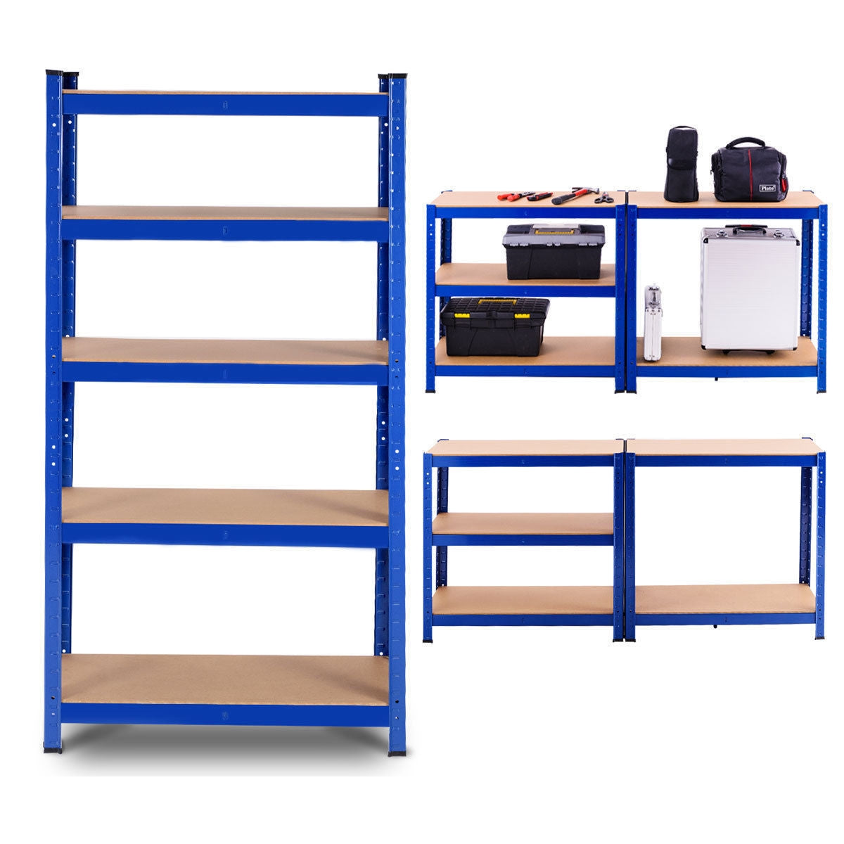 30 x 60 Inch 5 Level Garage Tool Storage Shelf with Adjustable Shelves