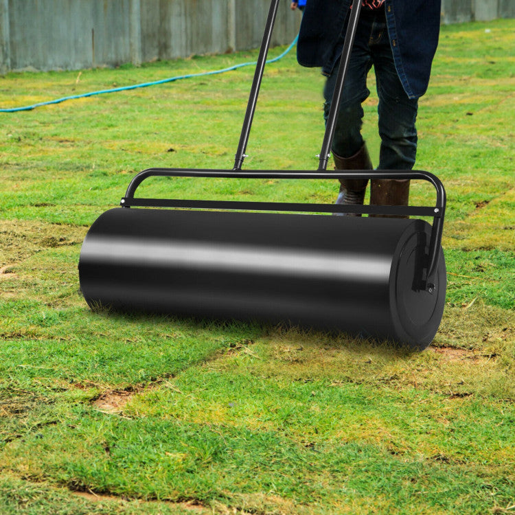 36 x 12 Inch Tow Lawn Roller Water Filled Metal Push Roller