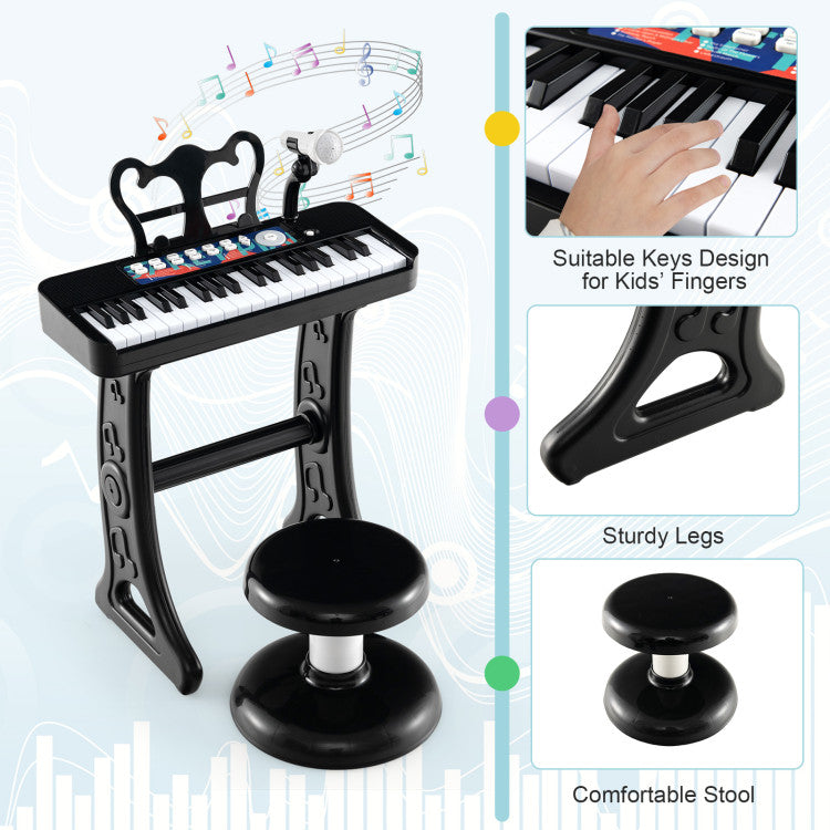 37-Key Kids Toy Keyboard Piano with Microphone for 3+ Kids