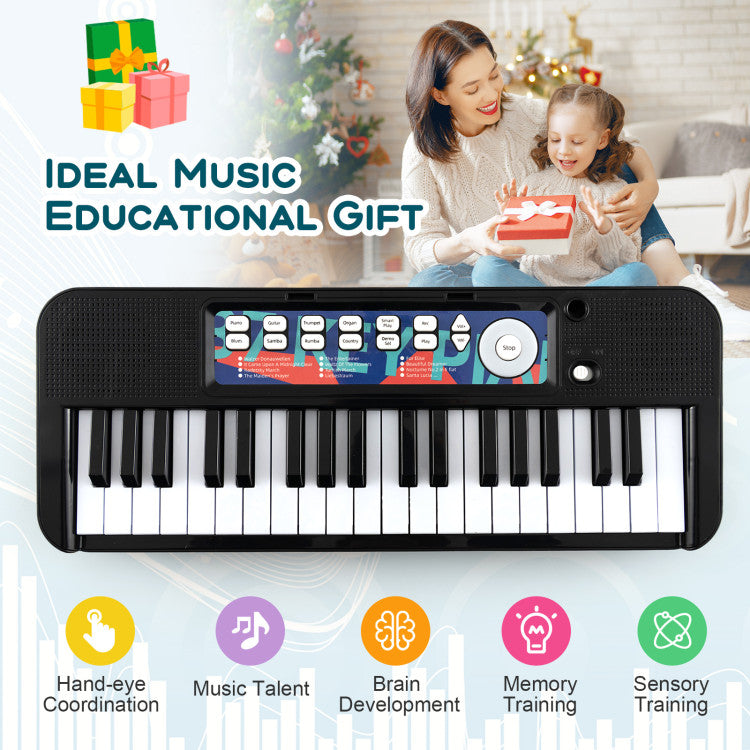 37-Key Kids Toy Keyboard Piano with Microphone for 3+ Kids