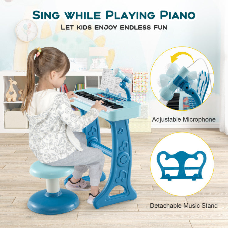 37-Key Kids Toy Keyboard Piano with Microphone for 3+ Kids