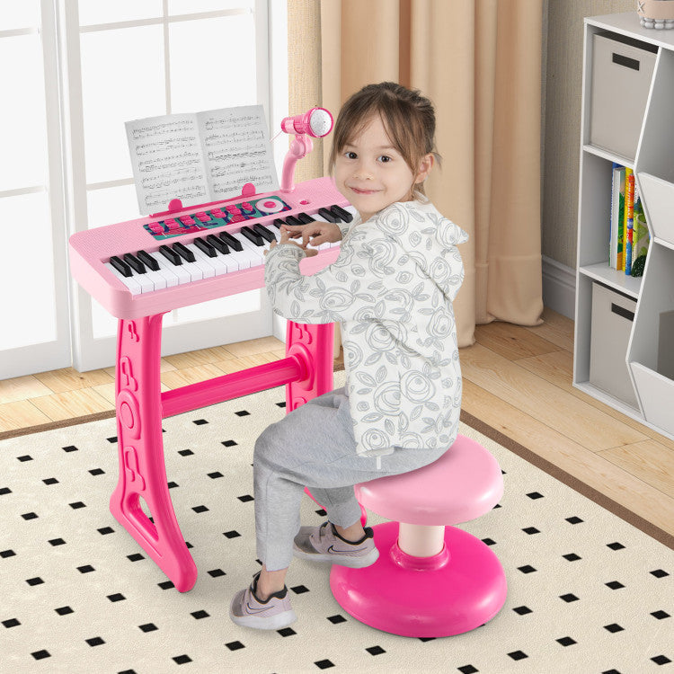 37-Key Kids Toy Keyboard Piano with Microphone for 3+ Kids