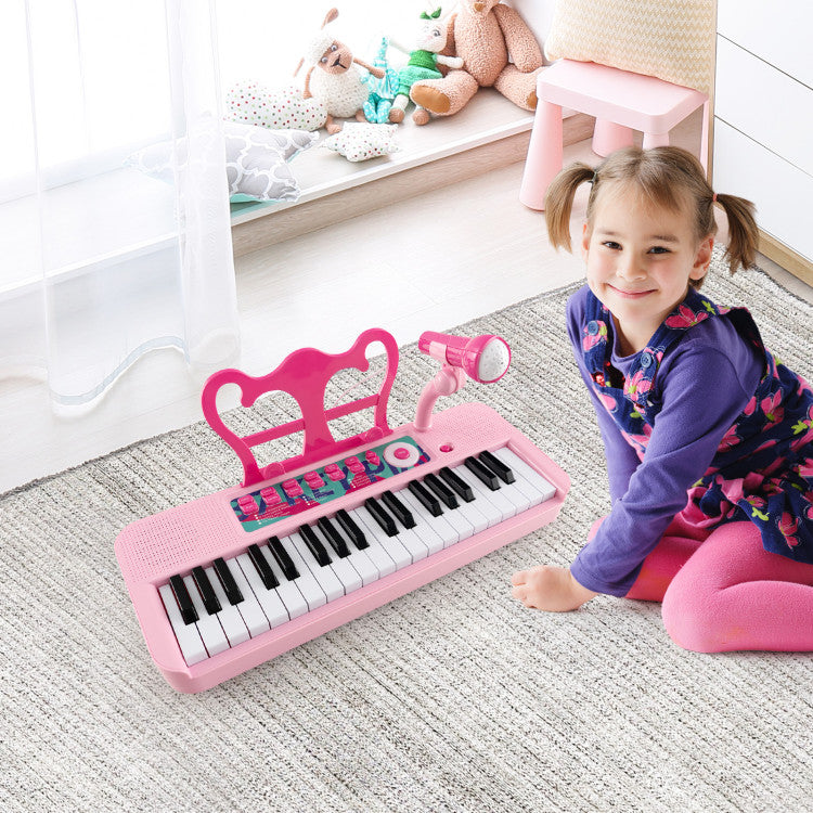 37-Key Kids Toy Keyboard Piano with Microphone for 3+ Kids