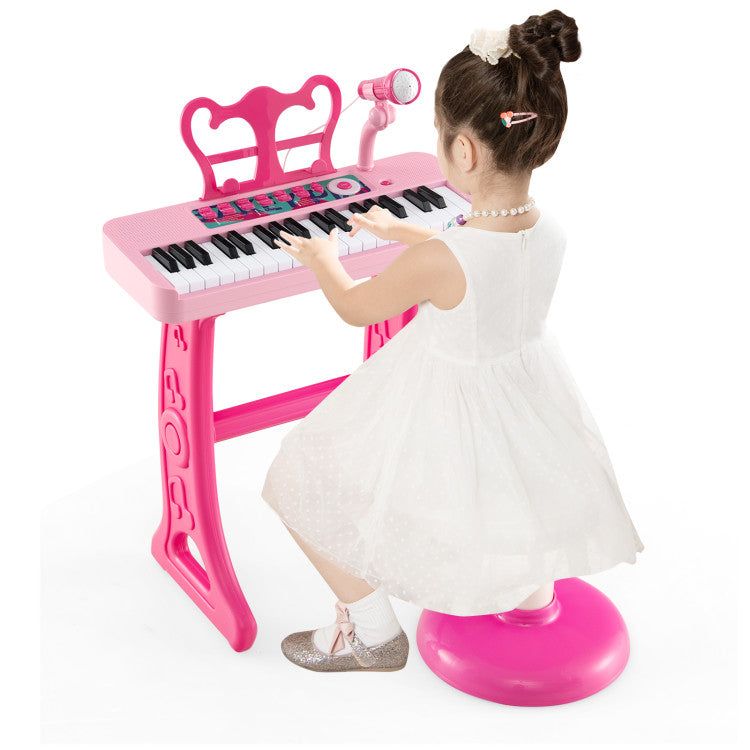 37-Key Kids Toy Keyboard Piano with Microphone for 3+ Kids