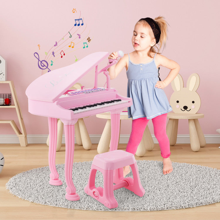 37 Keys Kids Piano Keyboard with Stool for 3+ Years Kids