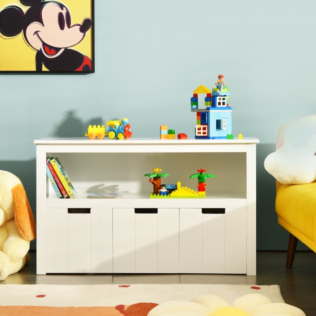 Slide-Out Drawers Kids Toy Storage Cabinet for Bedroom