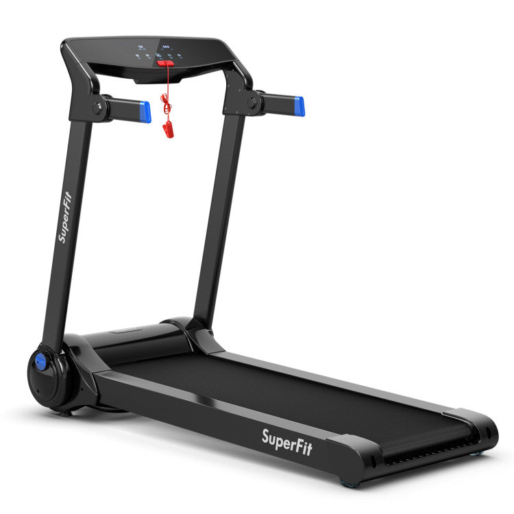 3HP Electric Folding Treadmill with Bluetooth Speaker and HD Digital Display