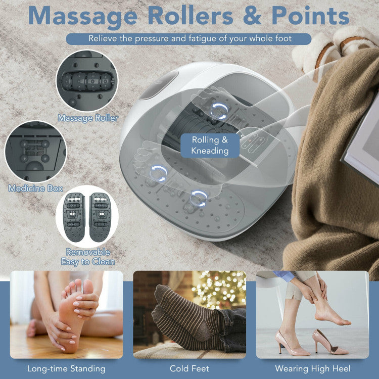 3 Heating Levels Foot Spa Massager With Touch Panel and Timers