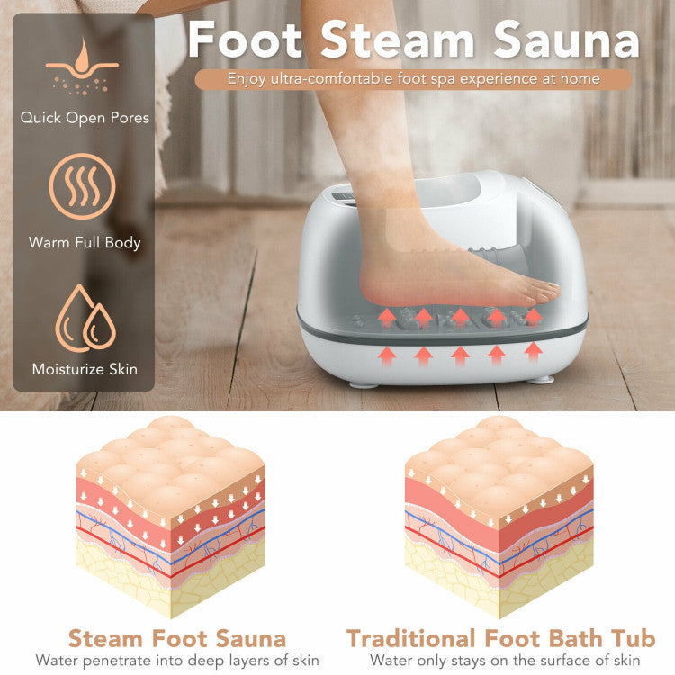 3 Heating Levels Foot Spa Massager With Touch Panel and Timers